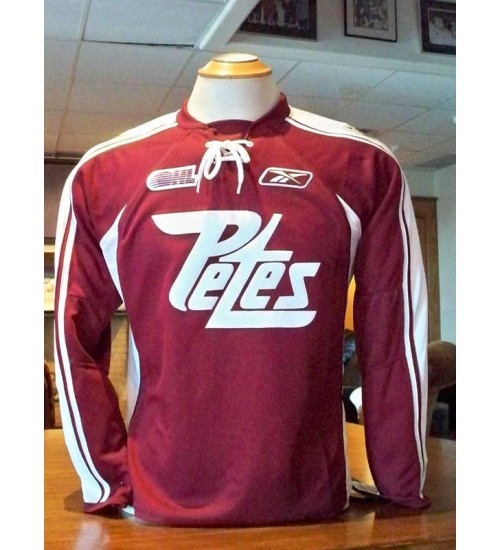 Custom OHL Peterborough Petes 2009-14 Road Hockey Jersey Red